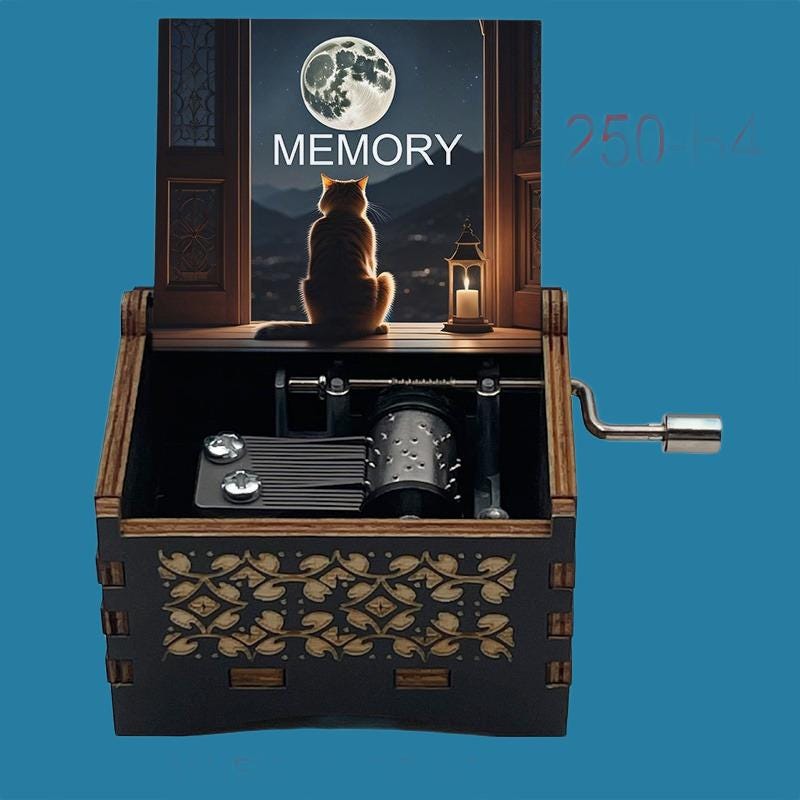 Cat the musical" Memory"  Classic Music Box - Gracias Collectibles