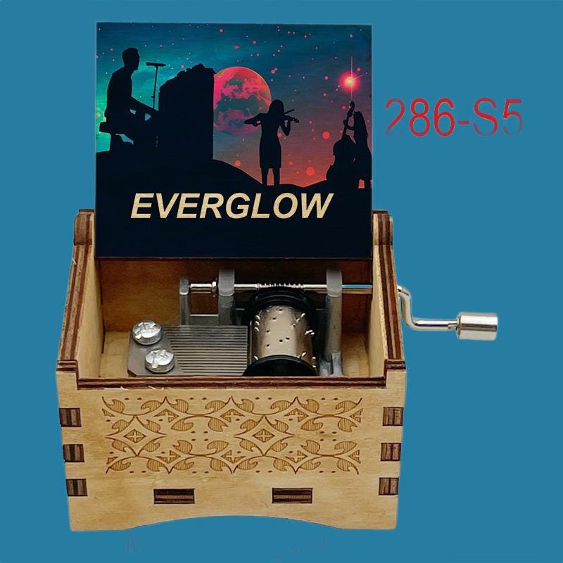 Popular Song “Everglow” Classic Hand-Crank Music Box - Gracias Collectibles