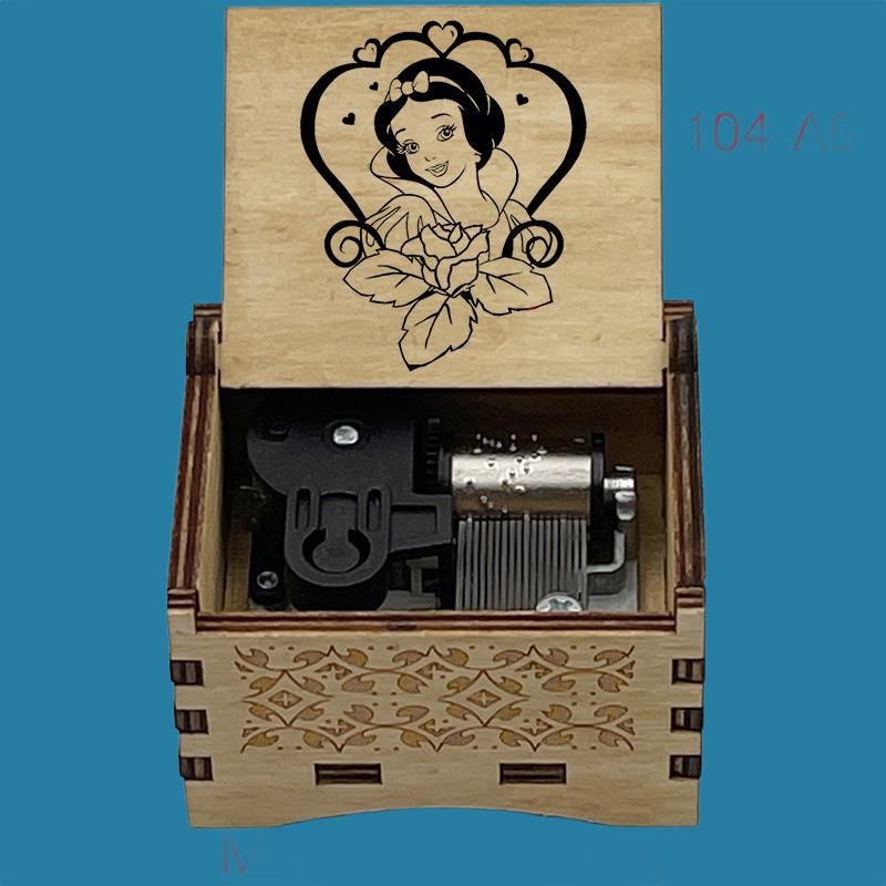 Snow White “Heigh- Ho” Classic Wooden Music Box - Gracias Collectibles