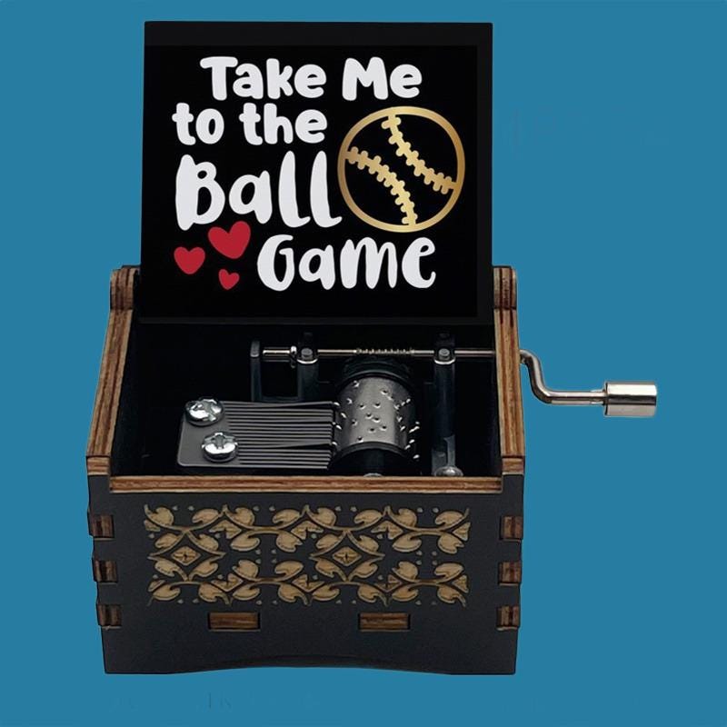 Take me out to the ball game Classic Wooden Music Box - Gracias Collectibles